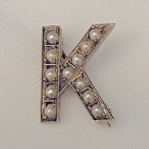 10k Gold Initial “K” Pin